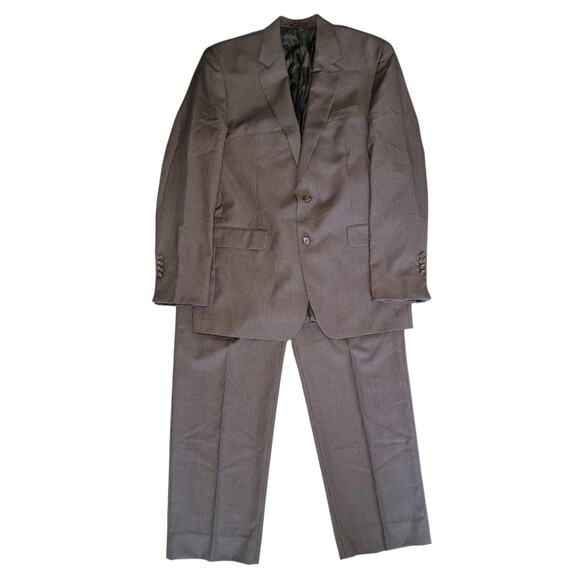 Ralph Ralph Lauren 100% Wool Gray Pinstripe Suit 42L / 36x31 EUC - Picture 1 of 10